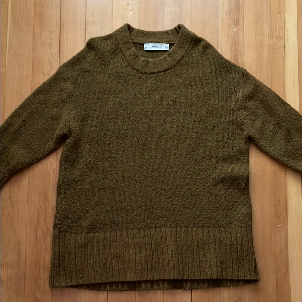 Zara Knit Brown Oversized Women's Sweater